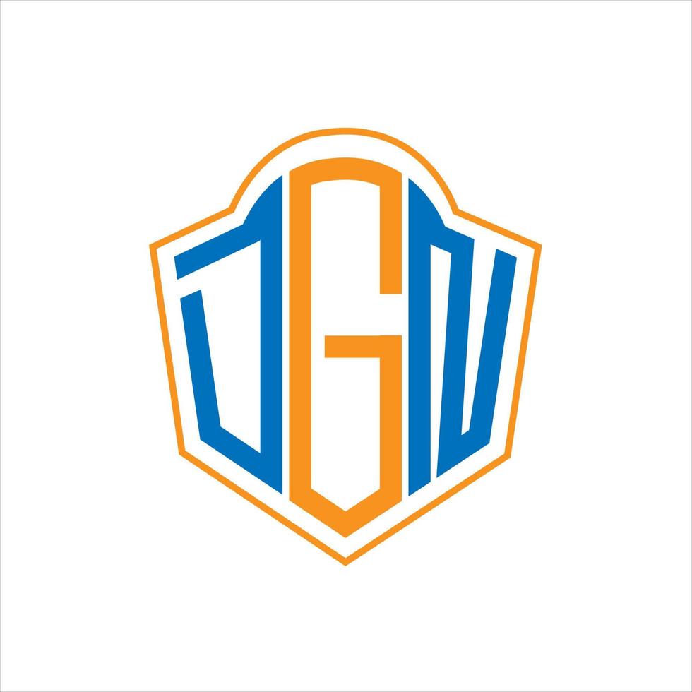 DGN abstract monogram shield logo design on white background. DGN creative initials letter logo. vector