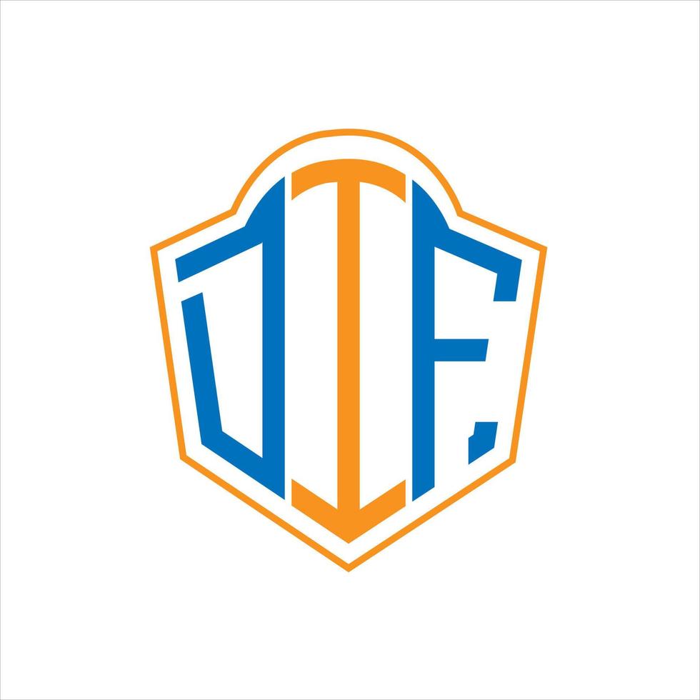 DIF abstract monogram shield logo design on white background. DIF creative initials letter logo. vector
