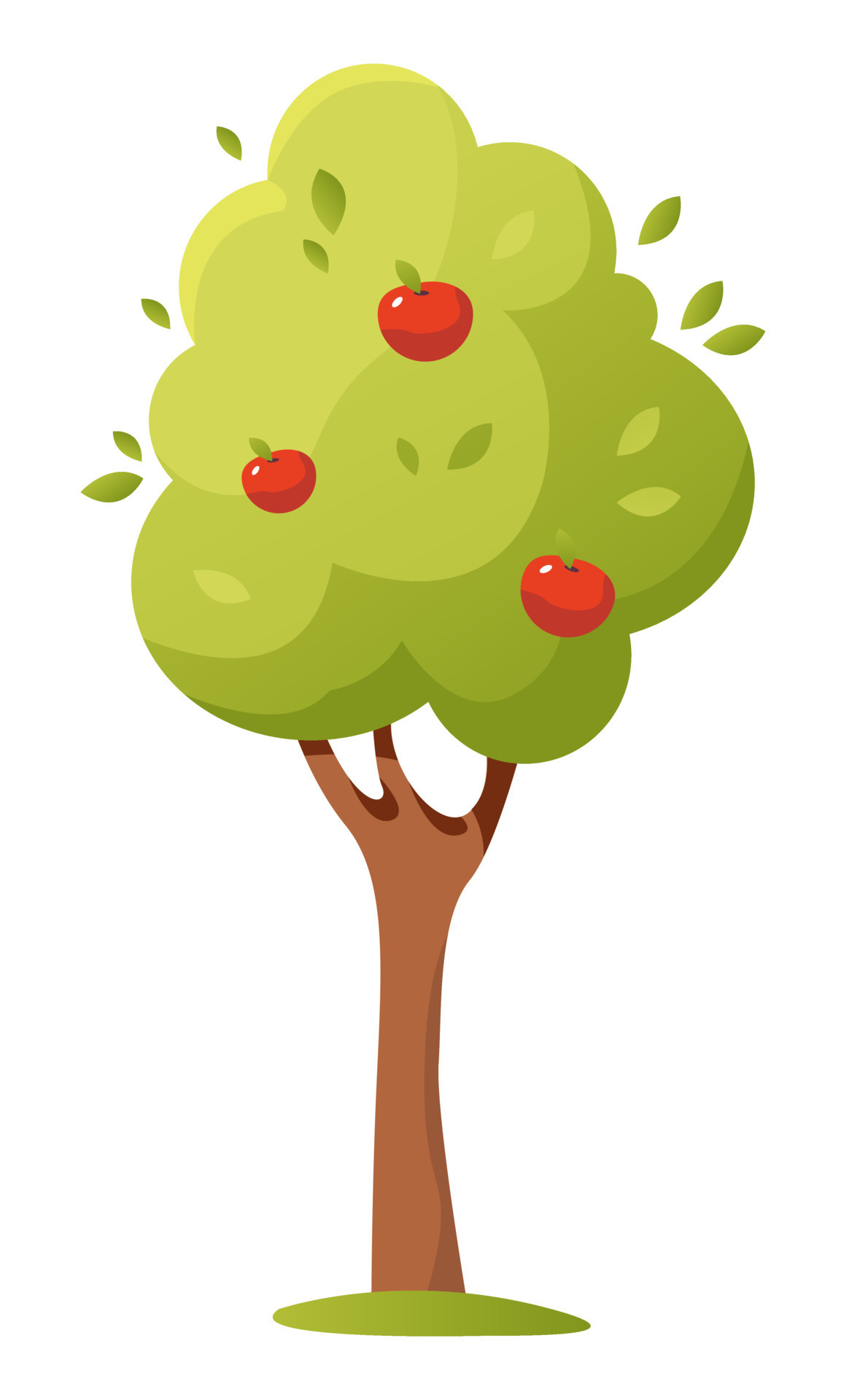 Apple tree. Cute vector illustration of a fruit tree. 20114003 Vector