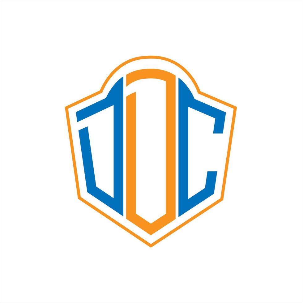 DDC abstract monogram shield logo design on white background. DDC creative initials letter logo. vector