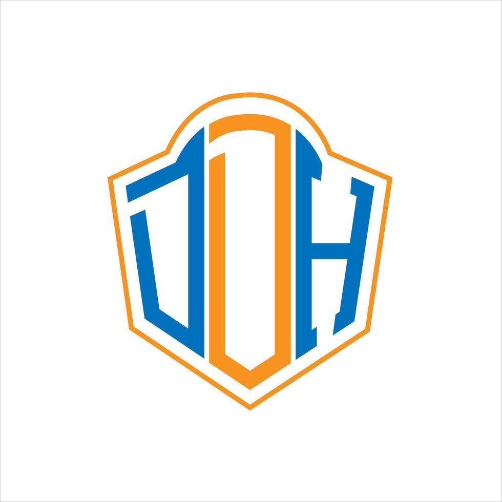 DDH abstract monogram shield logo design on white background. DDH creative initials letter logo. vector