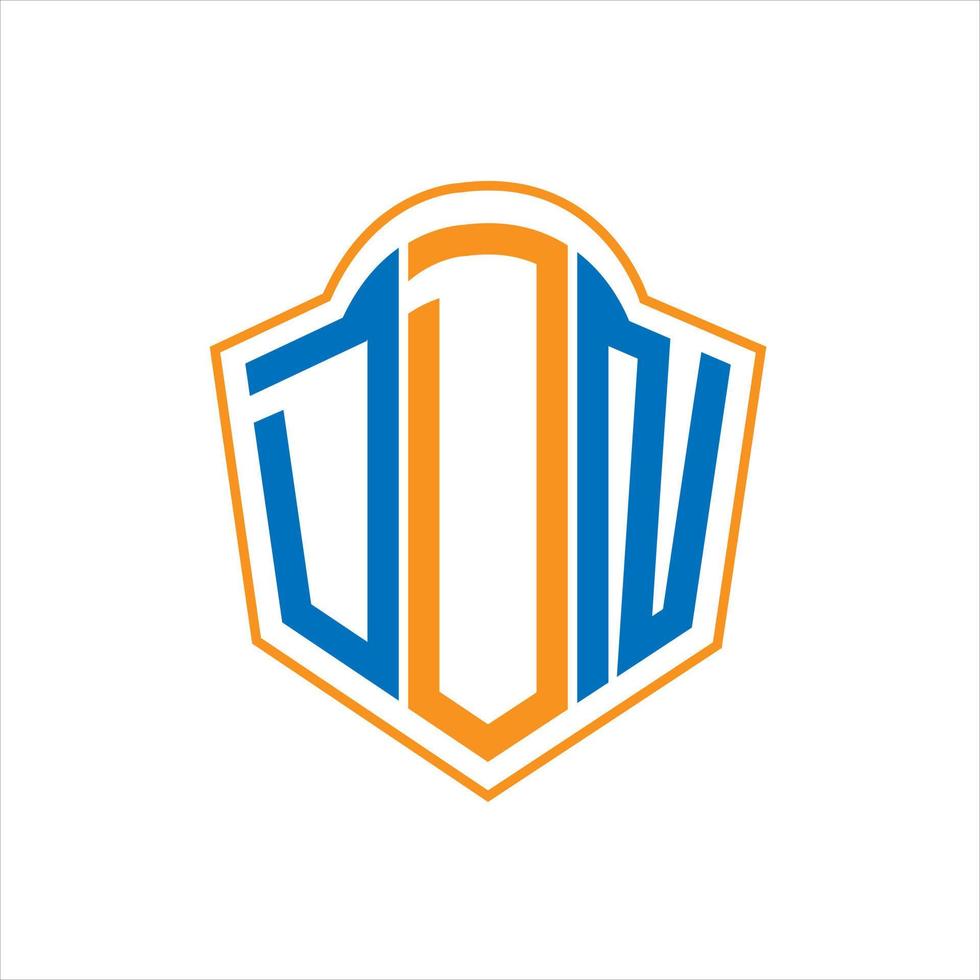 DDN abstract monogram shield logo design on white background. DDN creative initials letter logo. vector