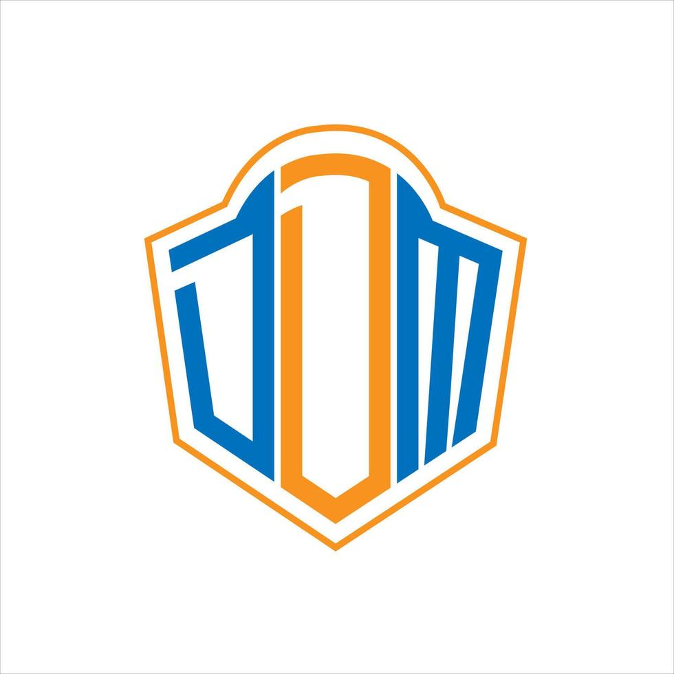 DDM abstract monogram shield logo design on white background. DDM creative initials letter logo. vector