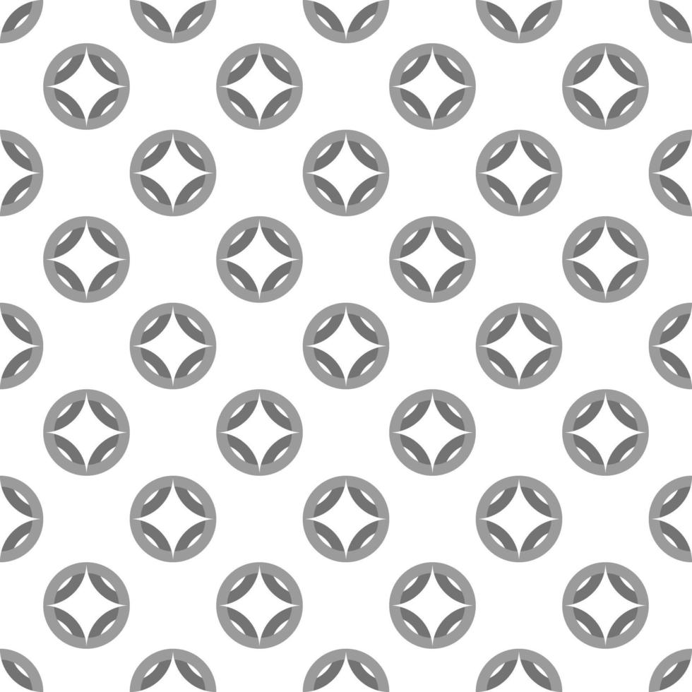 Seamless Pattern star in the circle monochrome color. vector