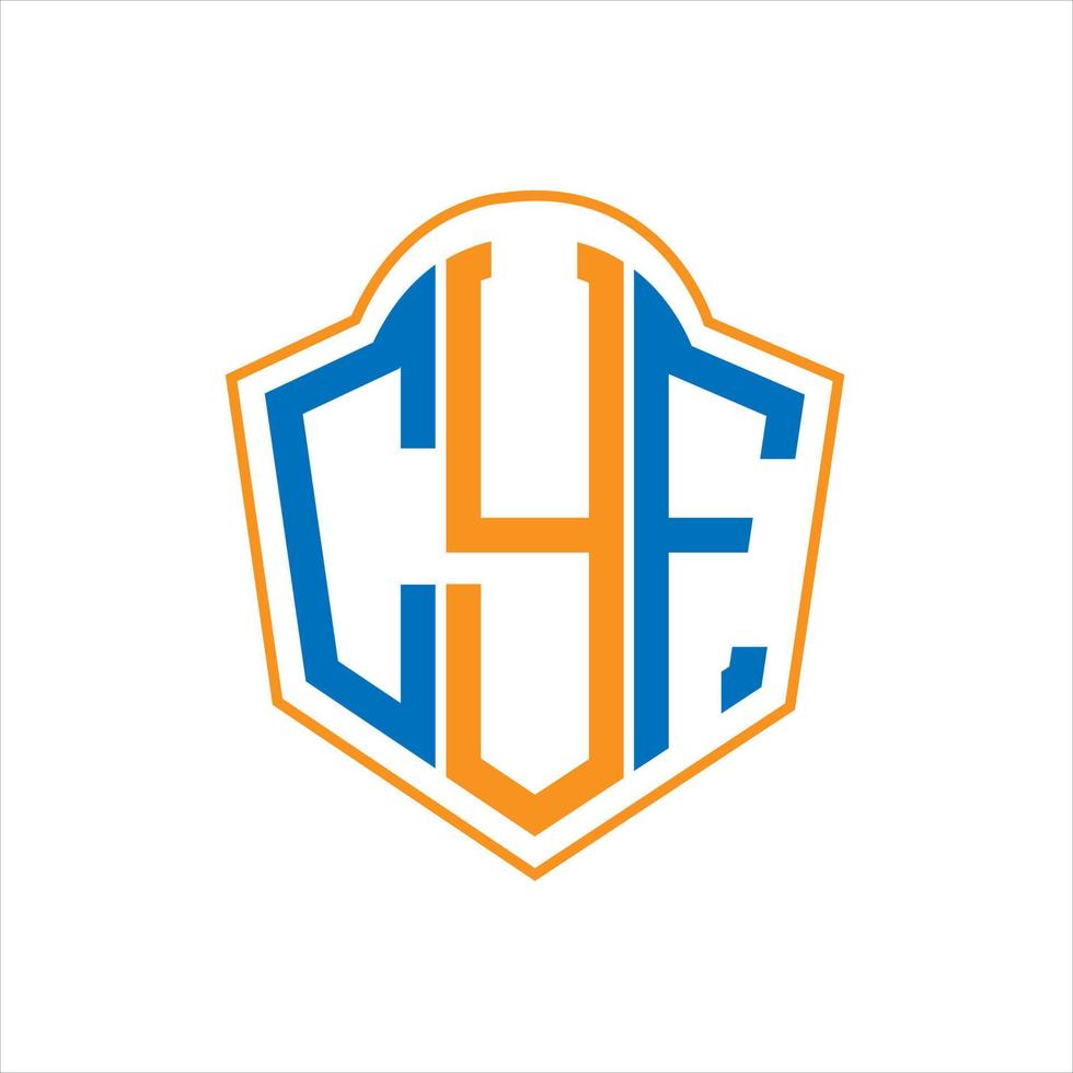 CYF abstract monogram shield logo design on white background. CYF creative initials letter logo. vector