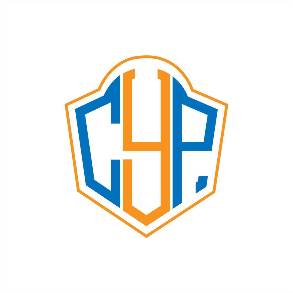 CYP abstract monogram shield logo design on white background. CYP creative initials letter logo. vector