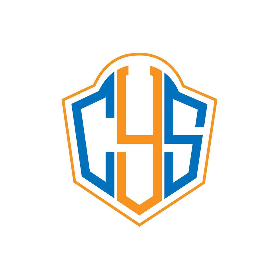 CYS abstract monogram shield logo design on white background. CYS creative initials letter logo. vector
