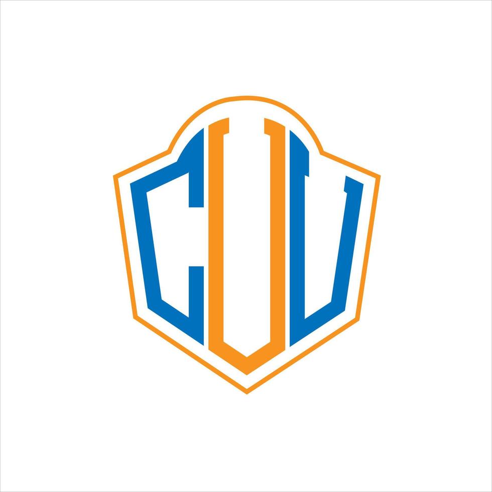 CUU abstract monogram shield logo design on white background. CUU creative initials letter logo. vector
