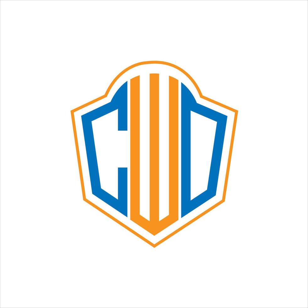 CWO abstract monogram shield logo design on white background. CWO creative initials letter logo. vector