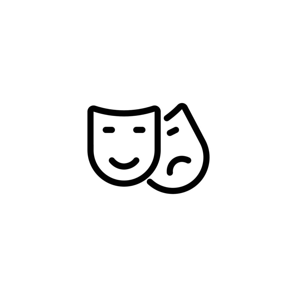mask icon. outline icon vector