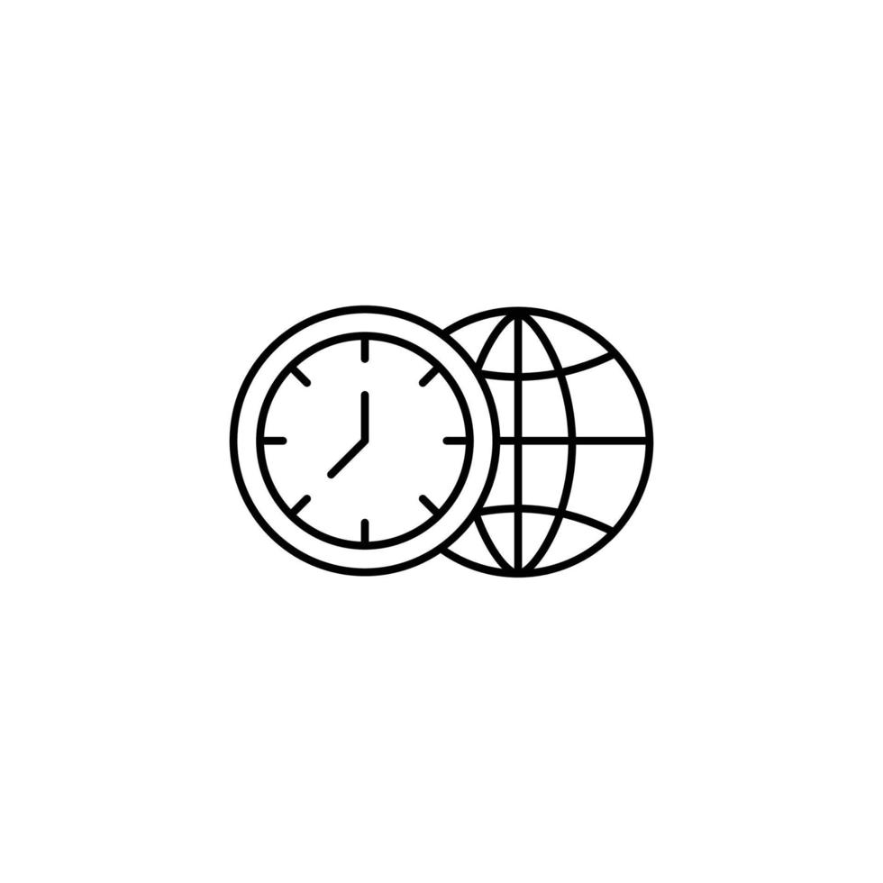 different time icon. outline icon vector