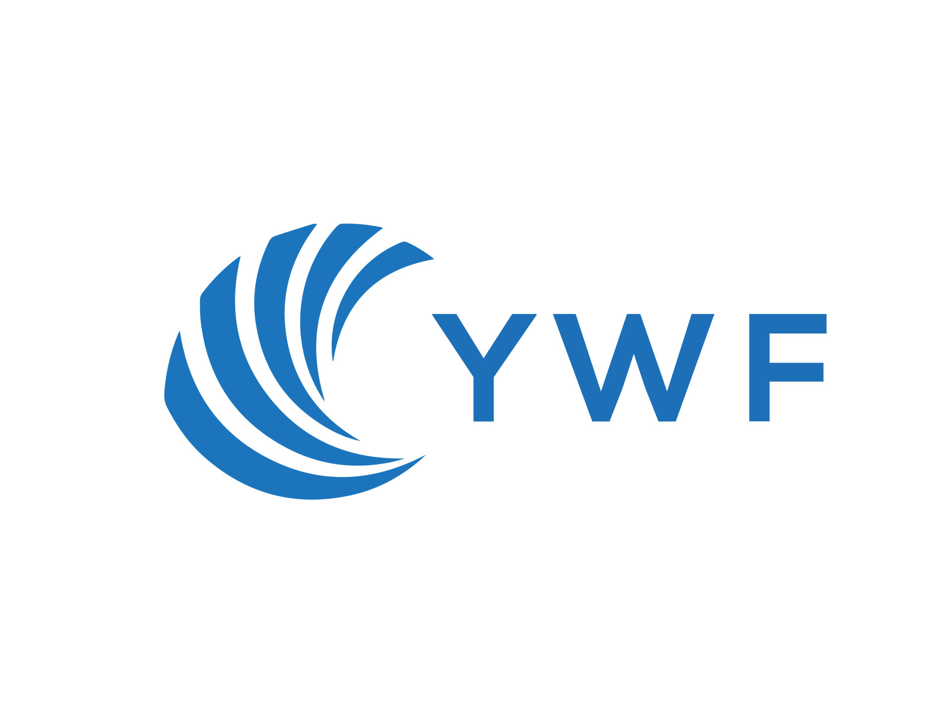 YWF letter logo design on white background. YWF creative circle letter ...