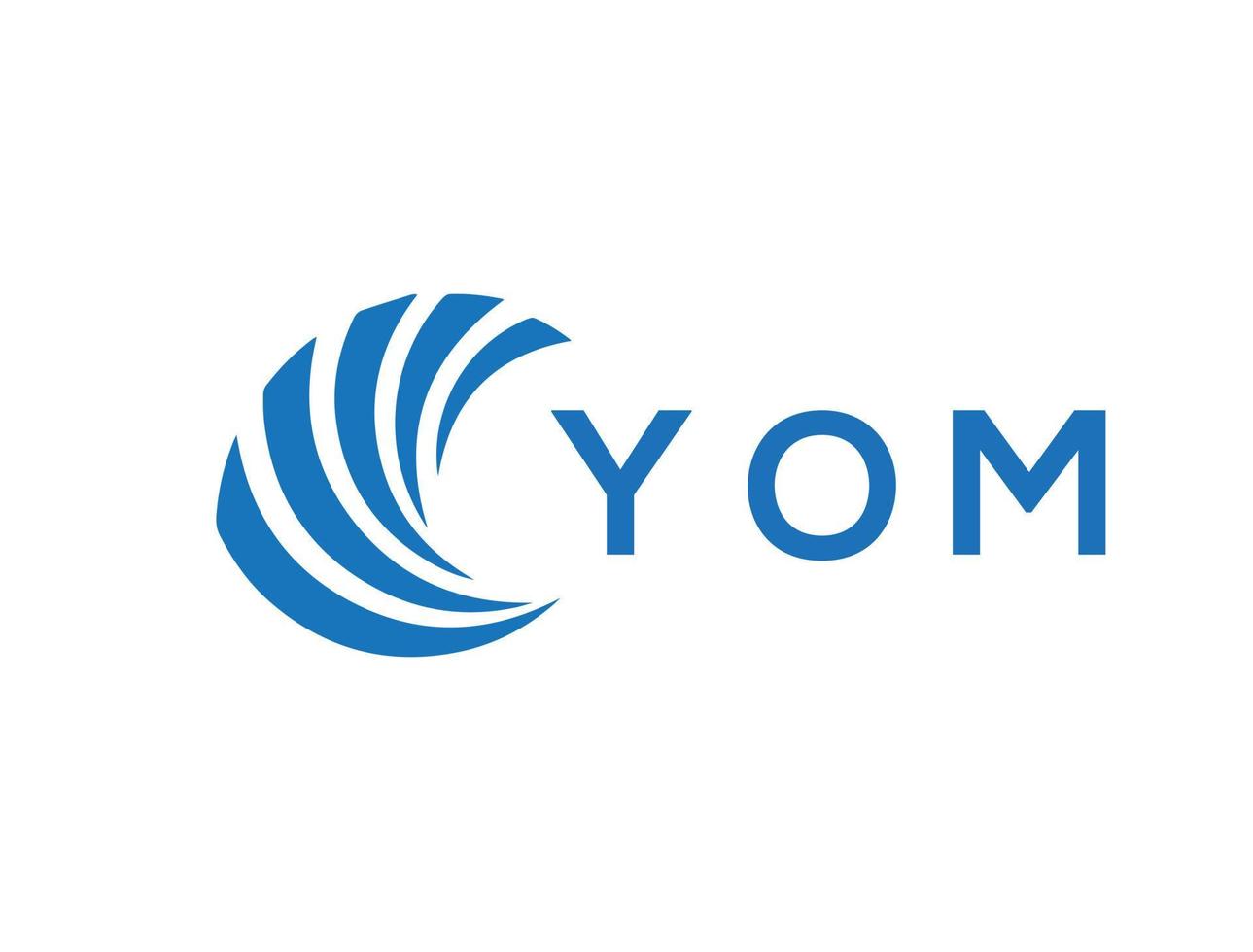 YOM letter logo design on white background. YOM creative circle letter logo concept. YOM letter design. vector