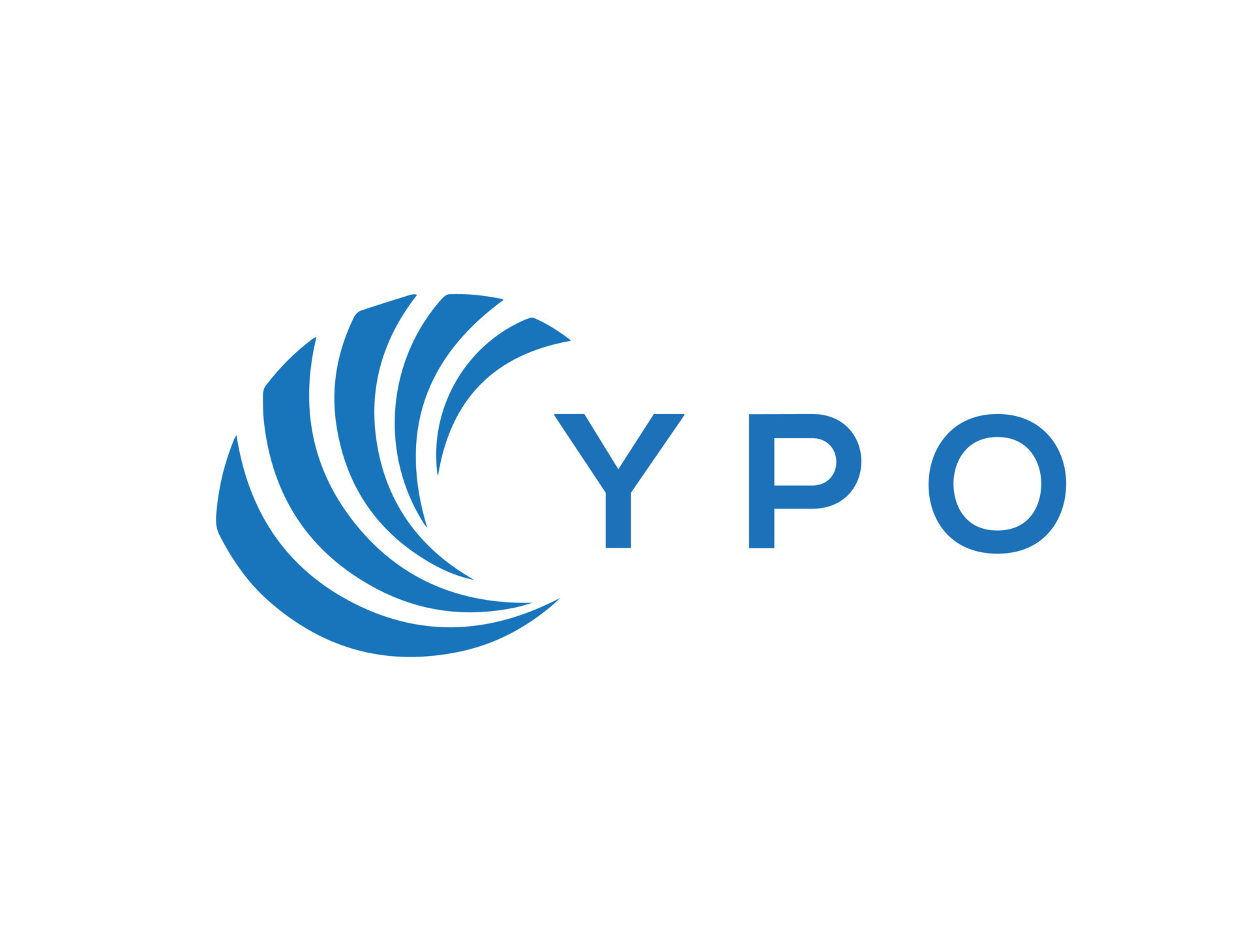 ypo letra logo diseño en blanco antecedentes. ypo creativo circulo