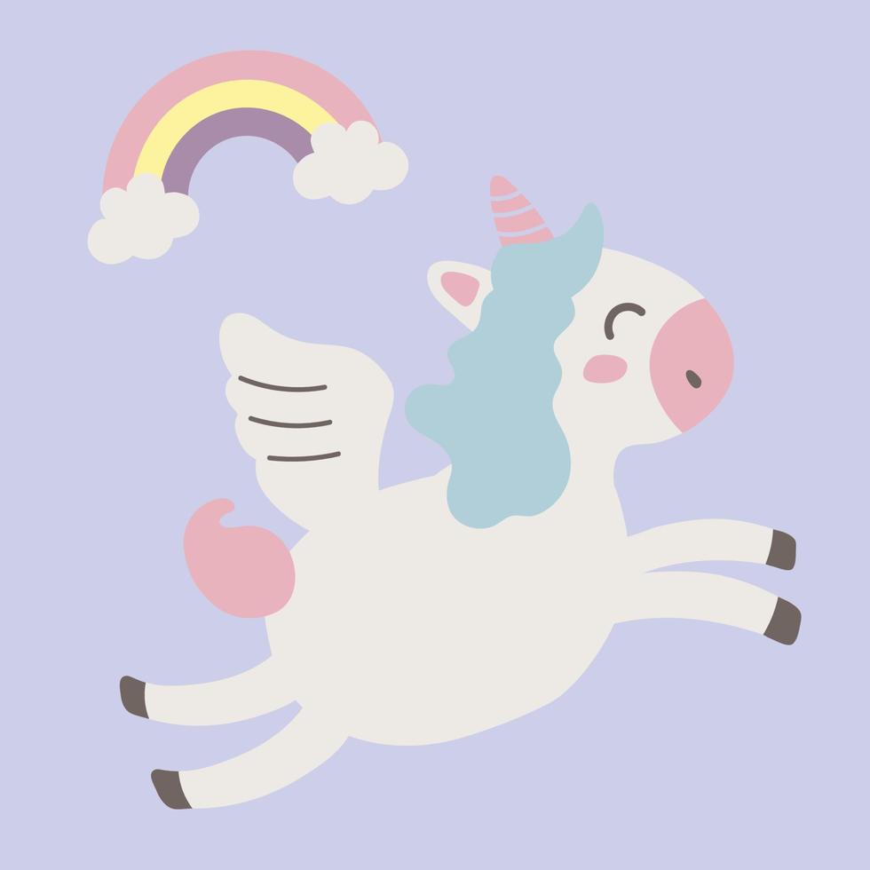 FREE VECTOR CUTE UNICORN ILLUSTRATION