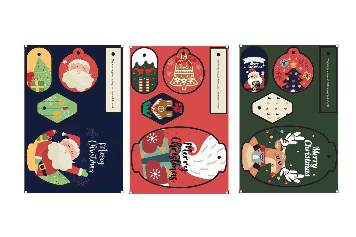 VECTOR CHRISTMAS SEASON TAGS SET