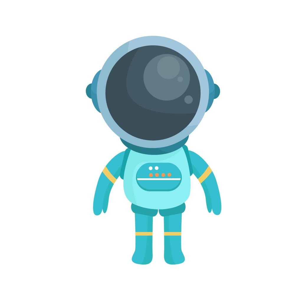 personaje astronauta en linda dibujos animados estilo vector