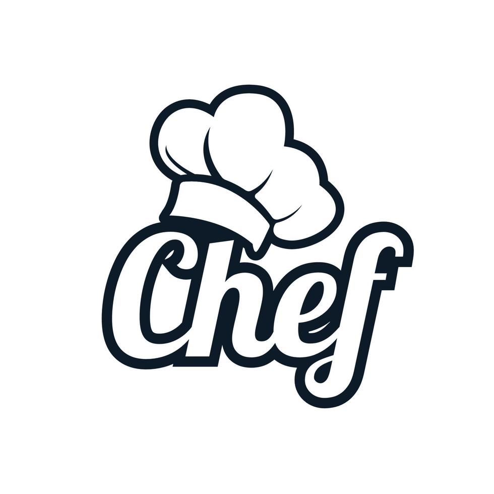 cocinero sombrero logo y icono vector diseño modelo