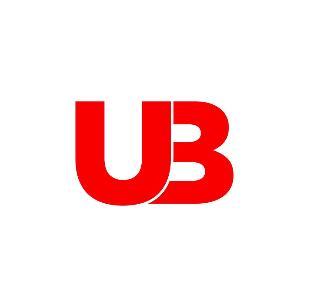 UB brand name initial letters icon. vector
