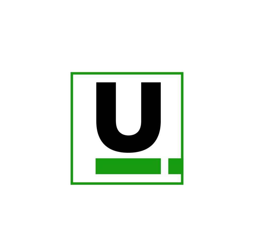 ui marca nombre inicial letras icono. ui monograma. vector