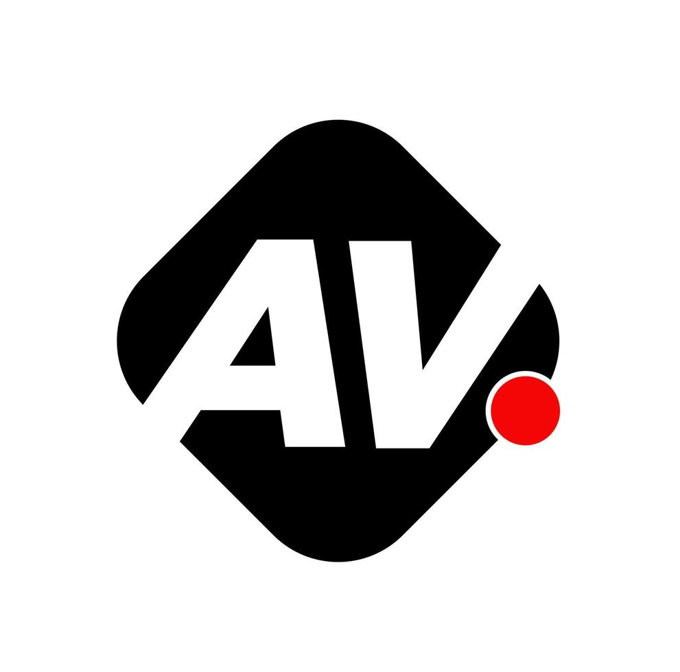 AV empresa nombre inicial letras monograma. AV vector icono.