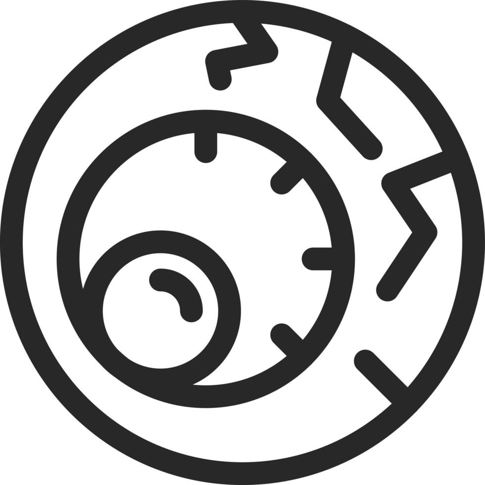 Scary Eyeball Vector Icon Design