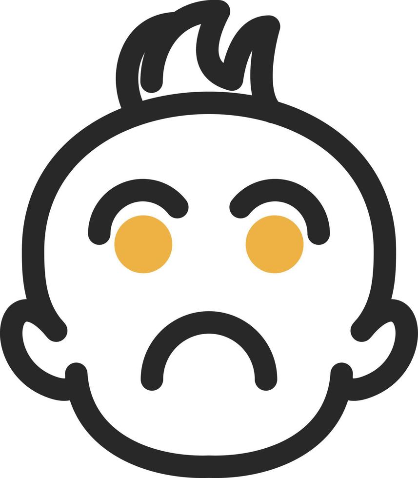 Sad Baby Vector Icon Design