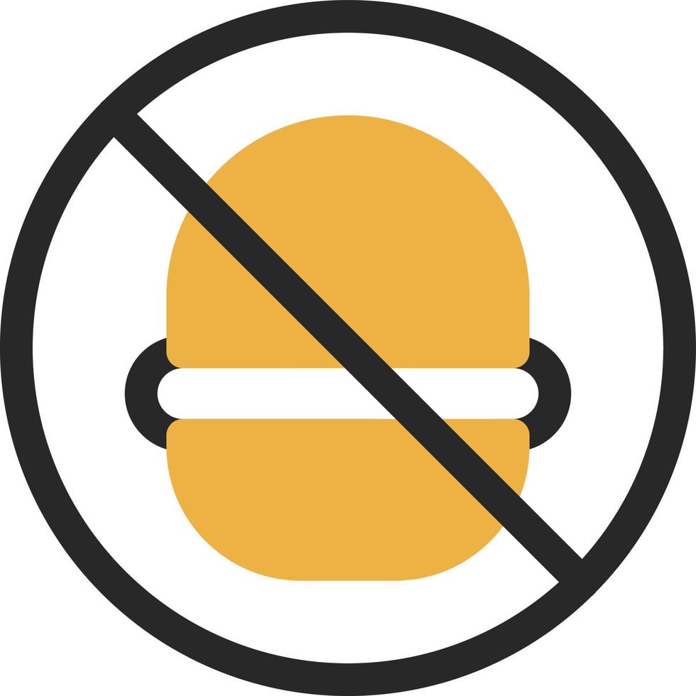 No Fast Food Vector Icon Design