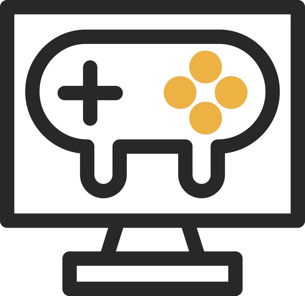 Gaming Pc Vector Icon Design