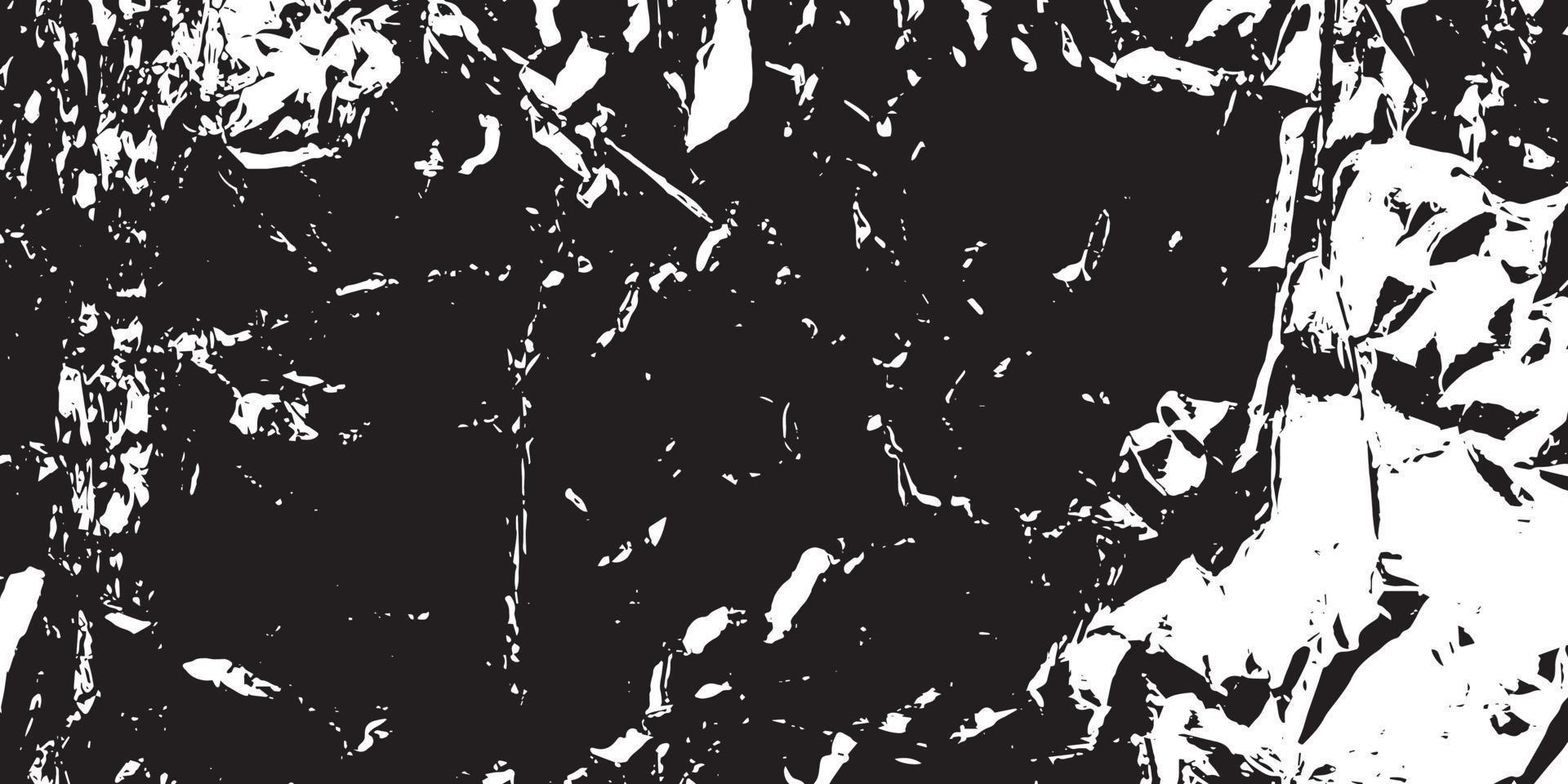 textura de superposición envejecida, fondo de grunge abstracto en blanco y negro, suciedad vectorial envejecida, textura de astillas, grietas, rasguños, desgastes, polvo, suciedad. vector