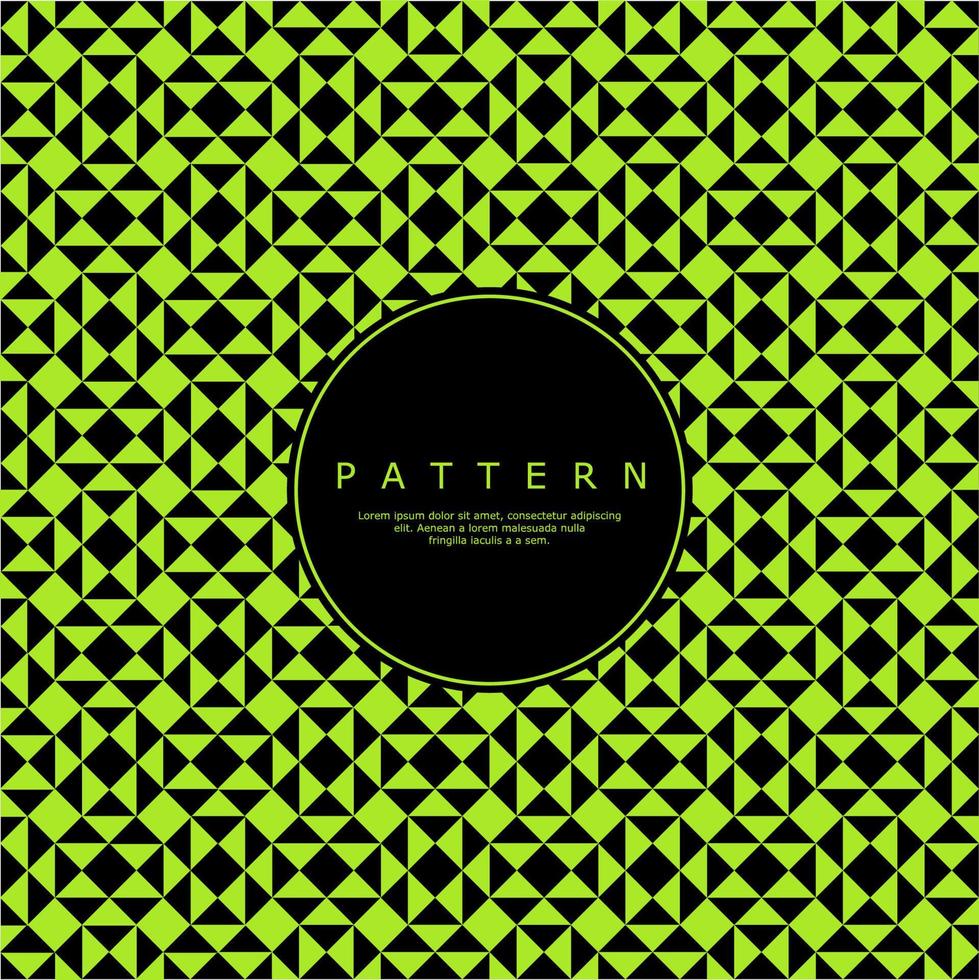 Green and black geometric pattern design. Triangle shape seamless pattern vector. vector