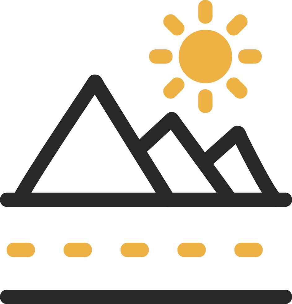 Hills Landscape Vector Icon Design