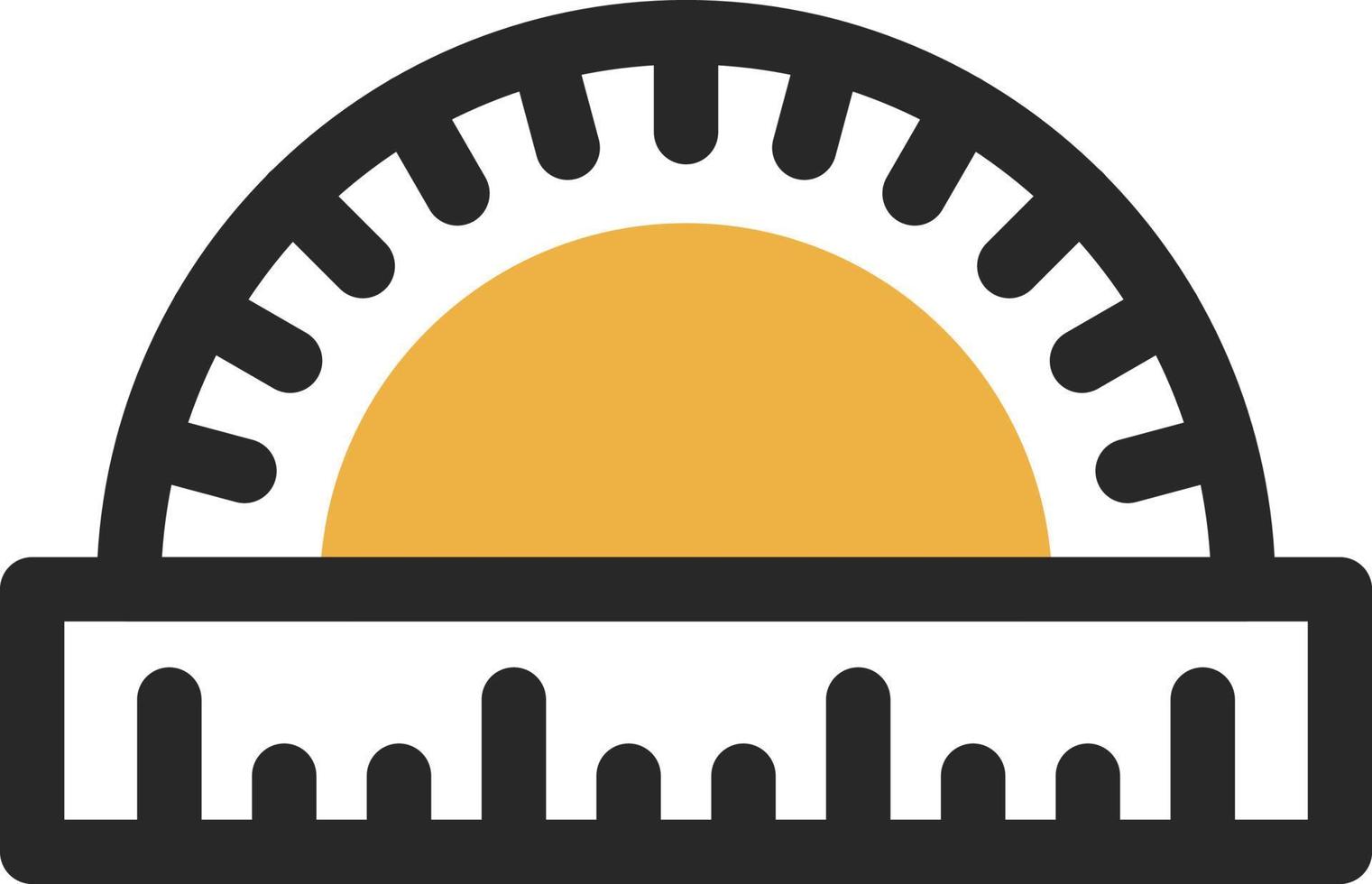 Protractor Vector Icon Design