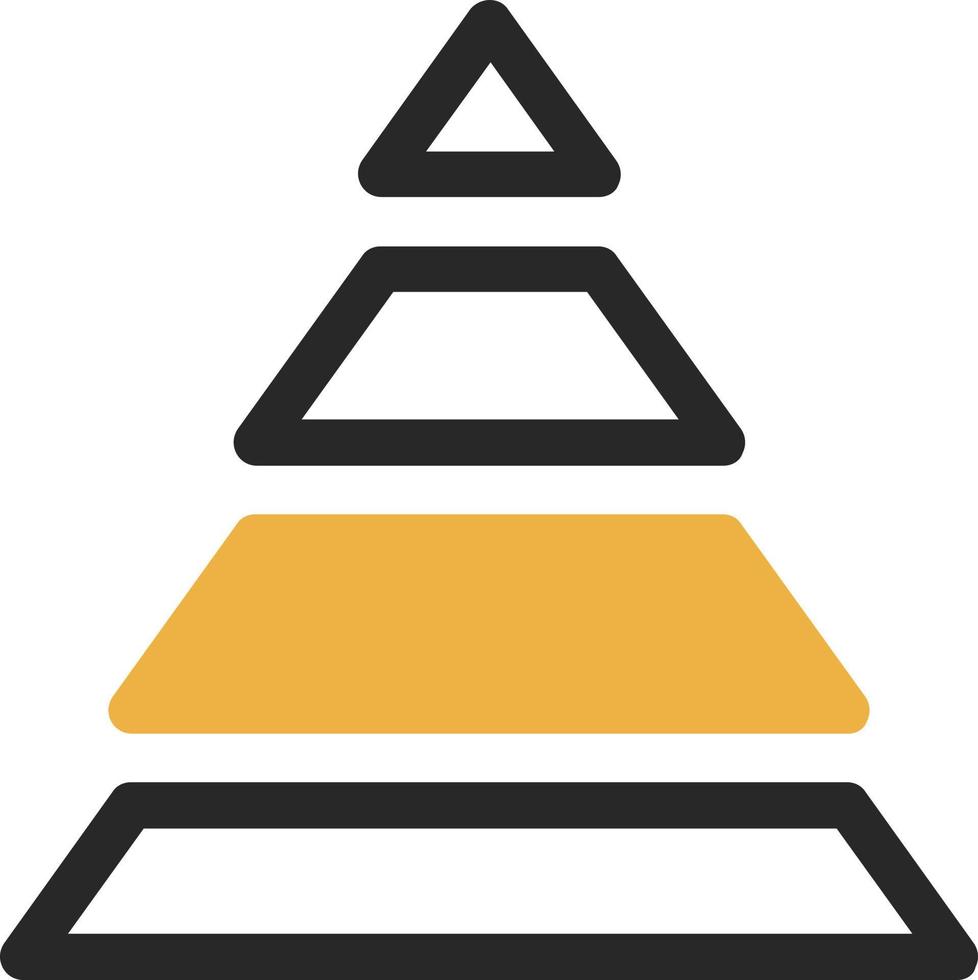 Pyramid Chart Vector Icon Design