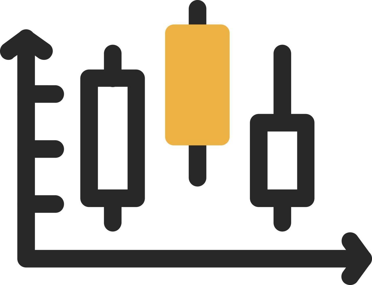 Candlestick Chart Vector Icon Design