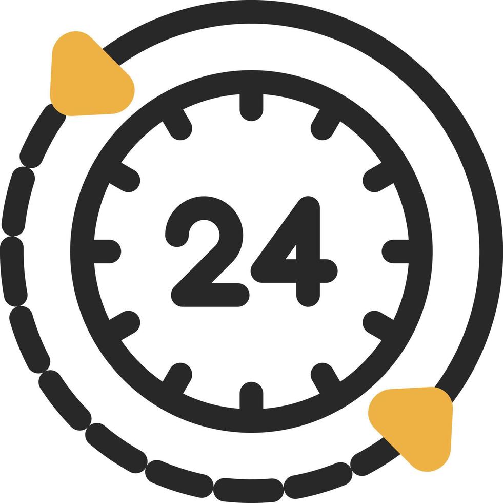 Diseño de icono de vector de 24 horas