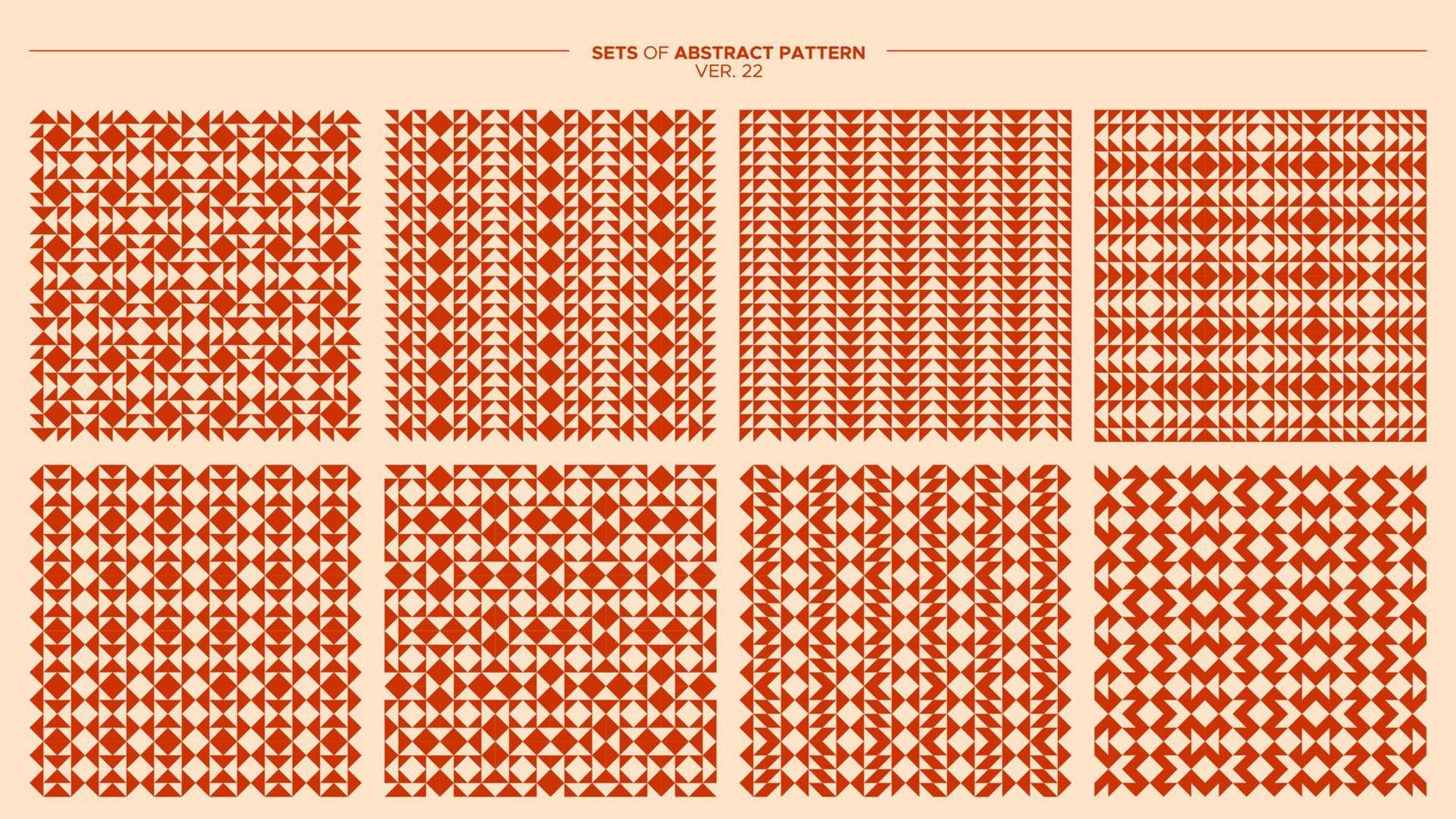 Luxury triangle abstract seamless pattern set. Minimalist shape abstract pattern. vector