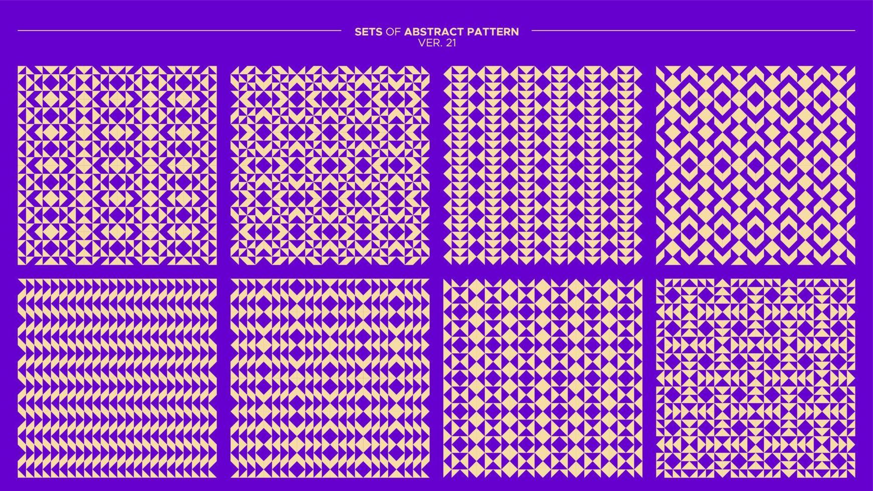 Modern line arrow surface pattern. Abstract direction arrows seamless pattern set. vector