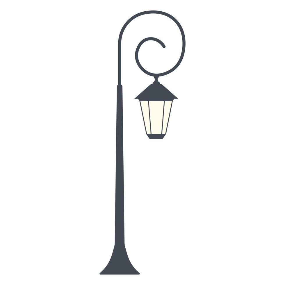 Street lighting. Flat vector icon