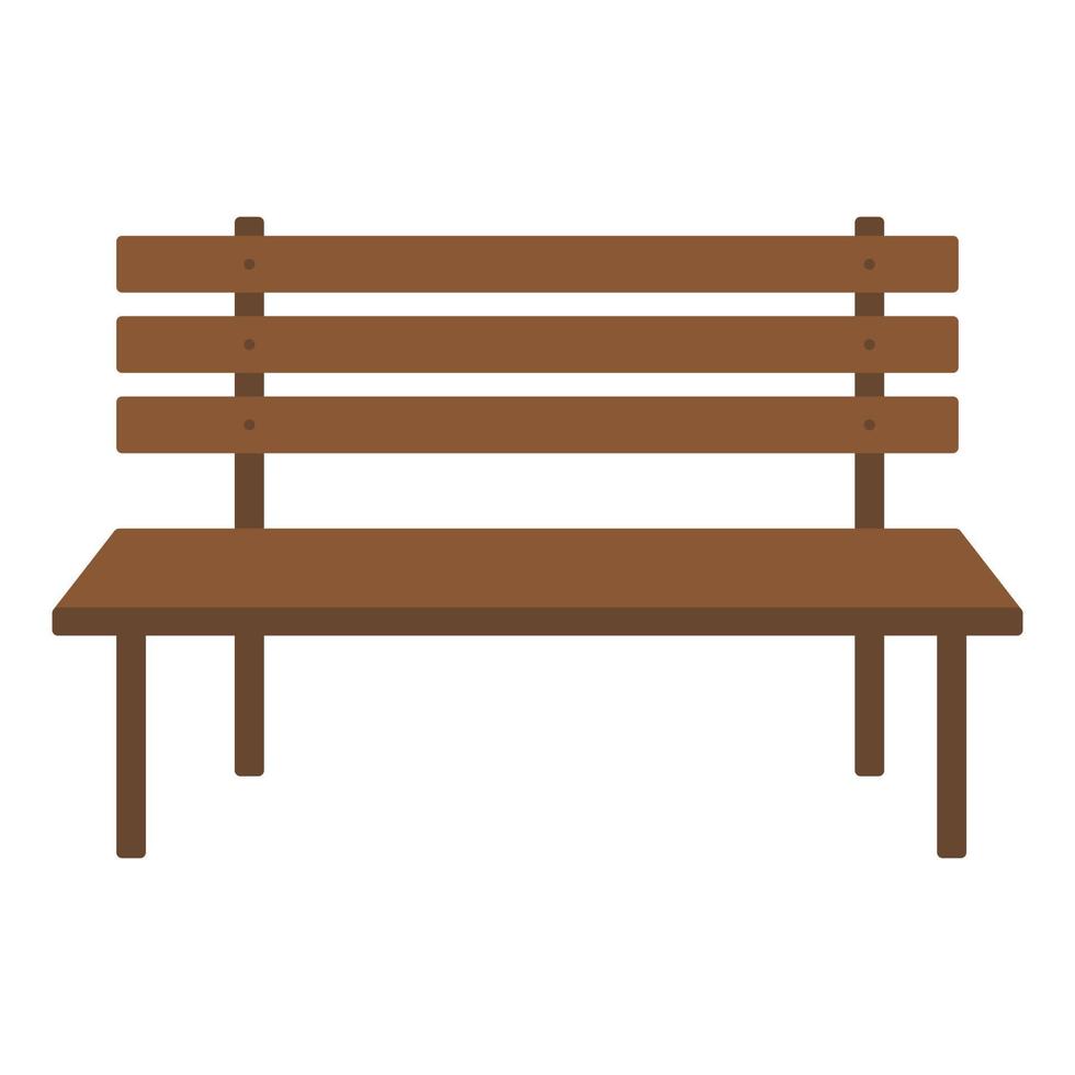 Bench. Park wooden bench illustration vector