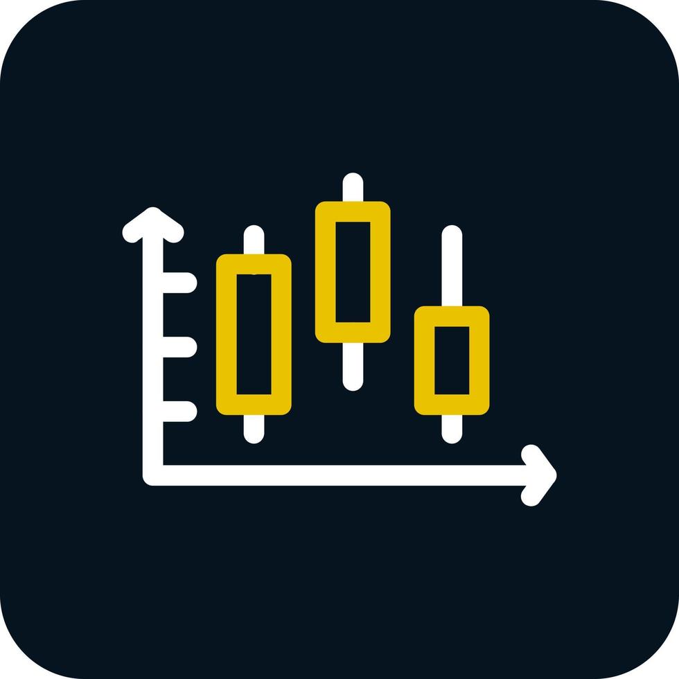 Candlestick Chart Vector Icon Design