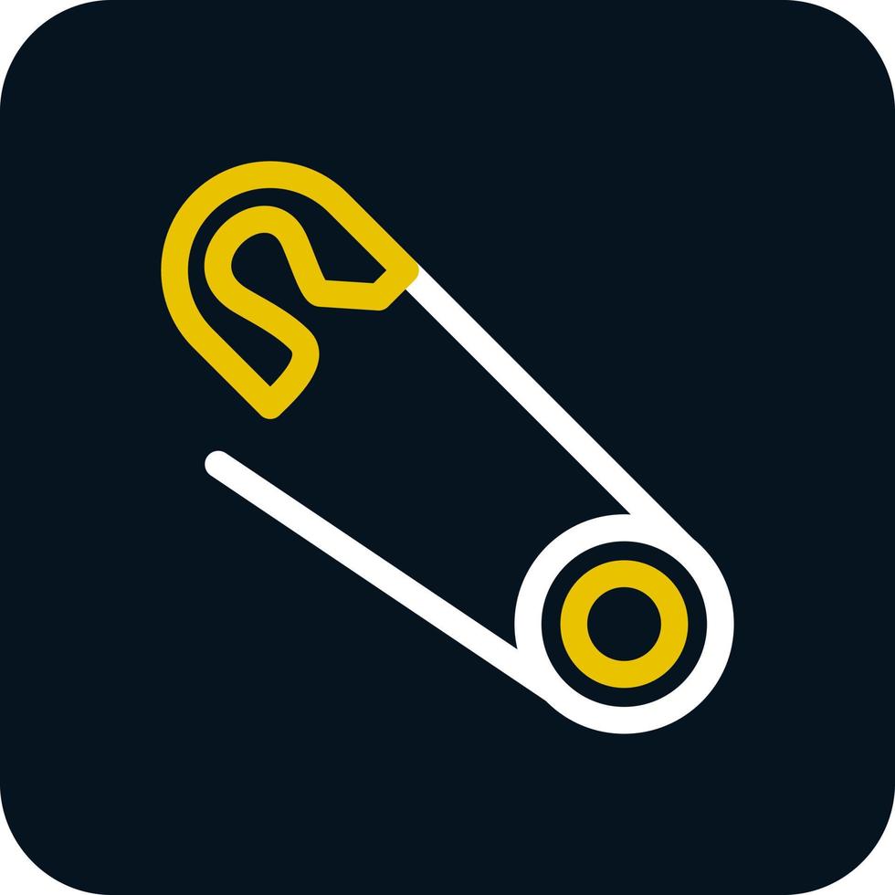 Safety Pin Vector Icon Design