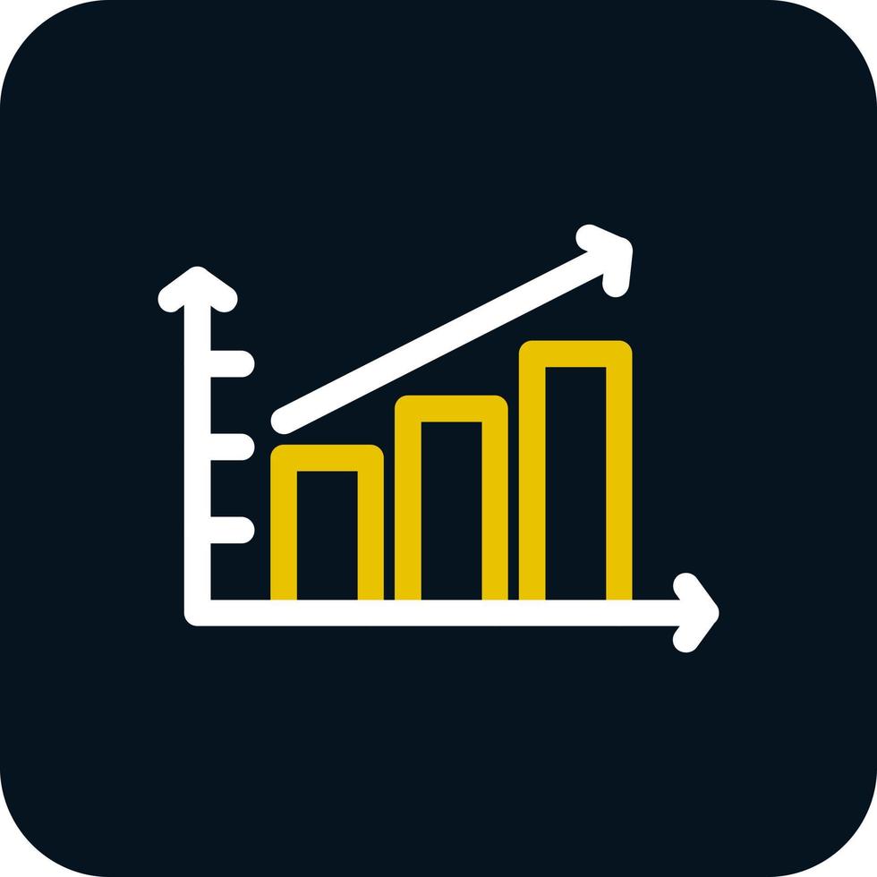 Escalating Bar Graph Vector Icon Design