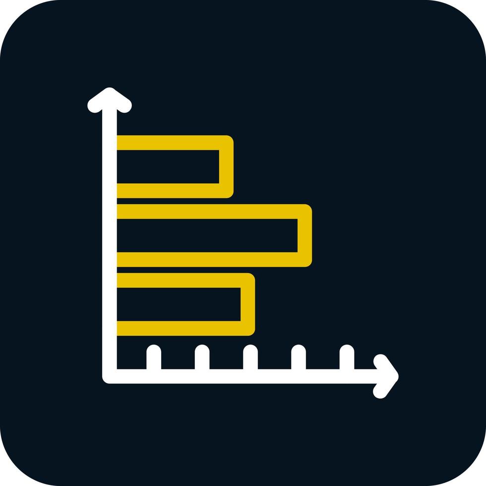 Horizontal Bar Chart Vector Icon Design