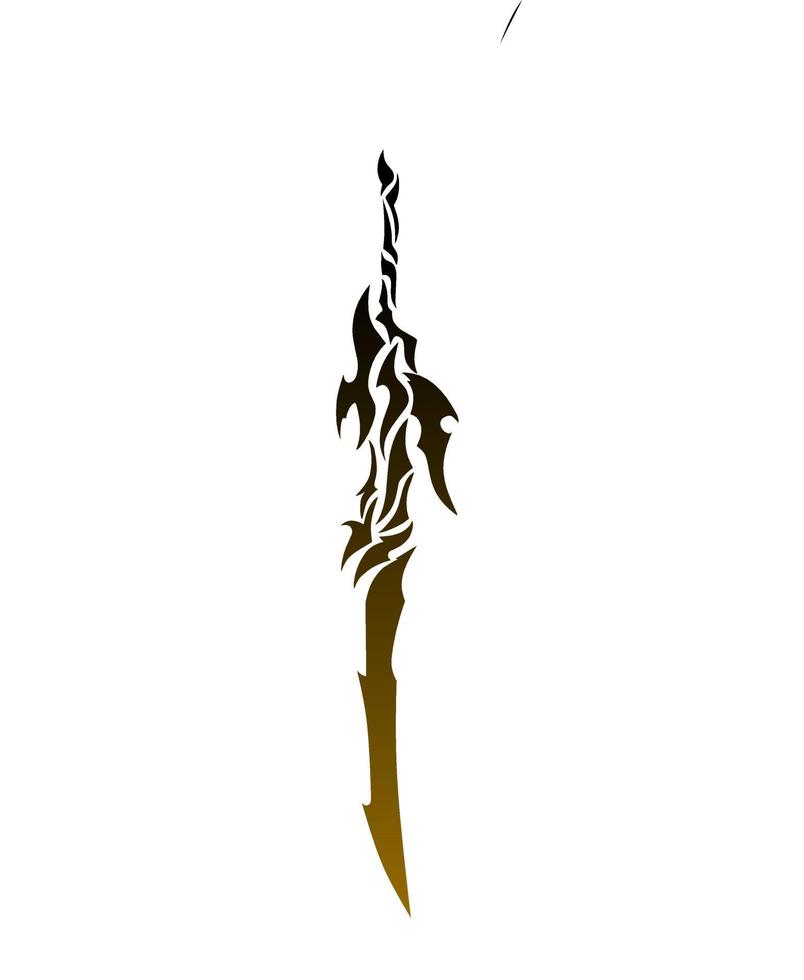 illustration vector graphic of tribal art design fantasy sword