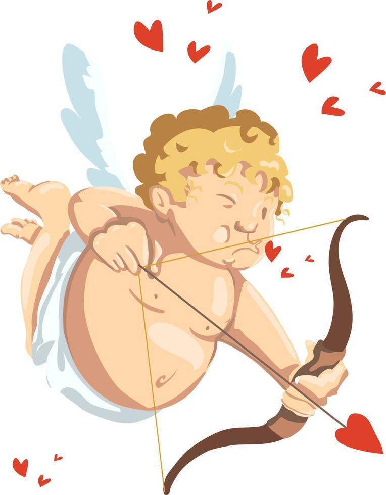 san valentin Cupido vector ilustración