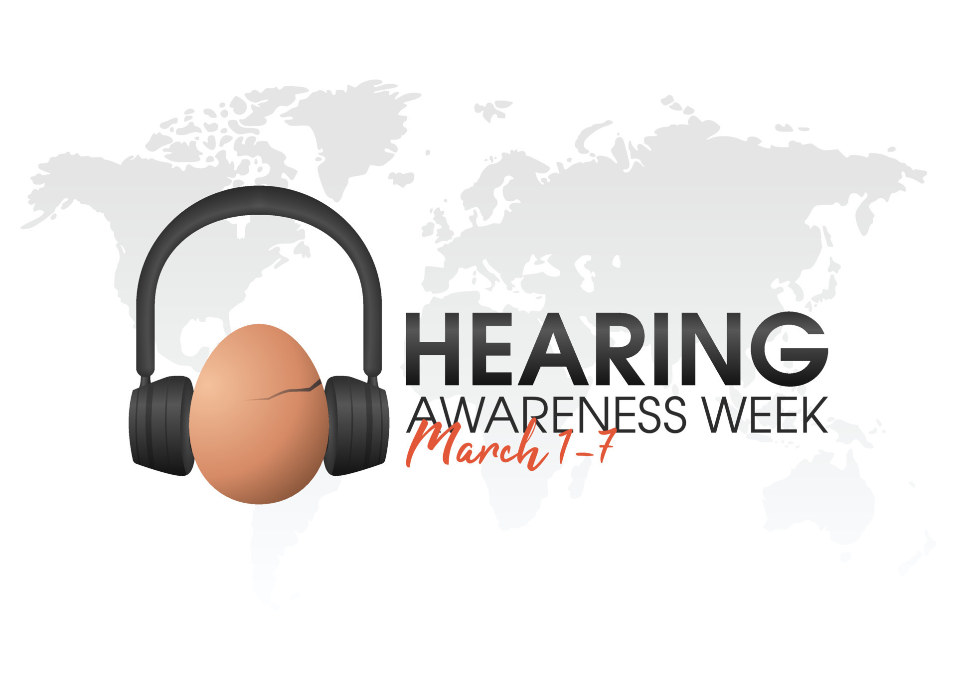 vector graphic of hearing awareness week good for hearing awareness