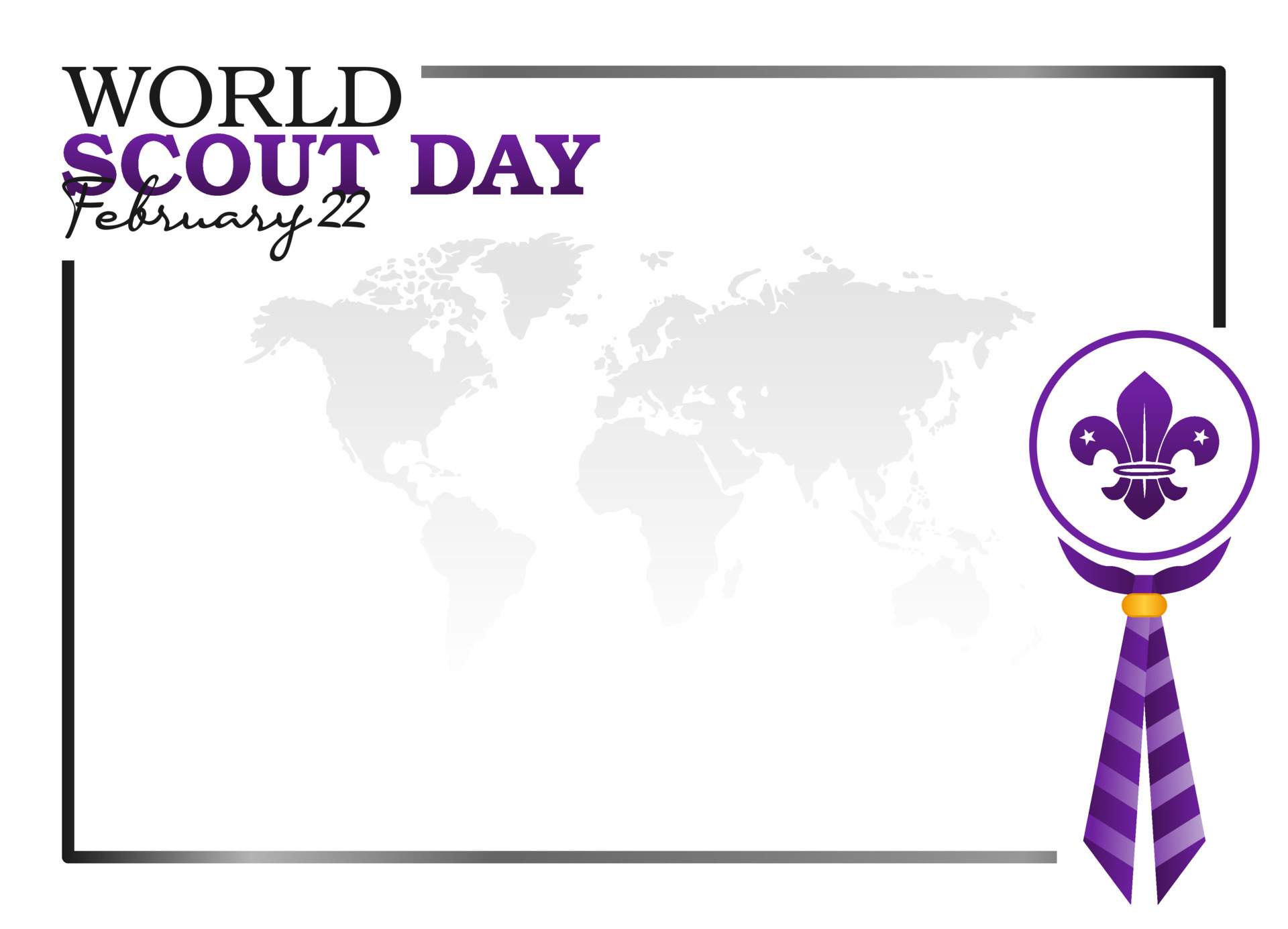 vector graphic of world scout day good for world scout day celebration