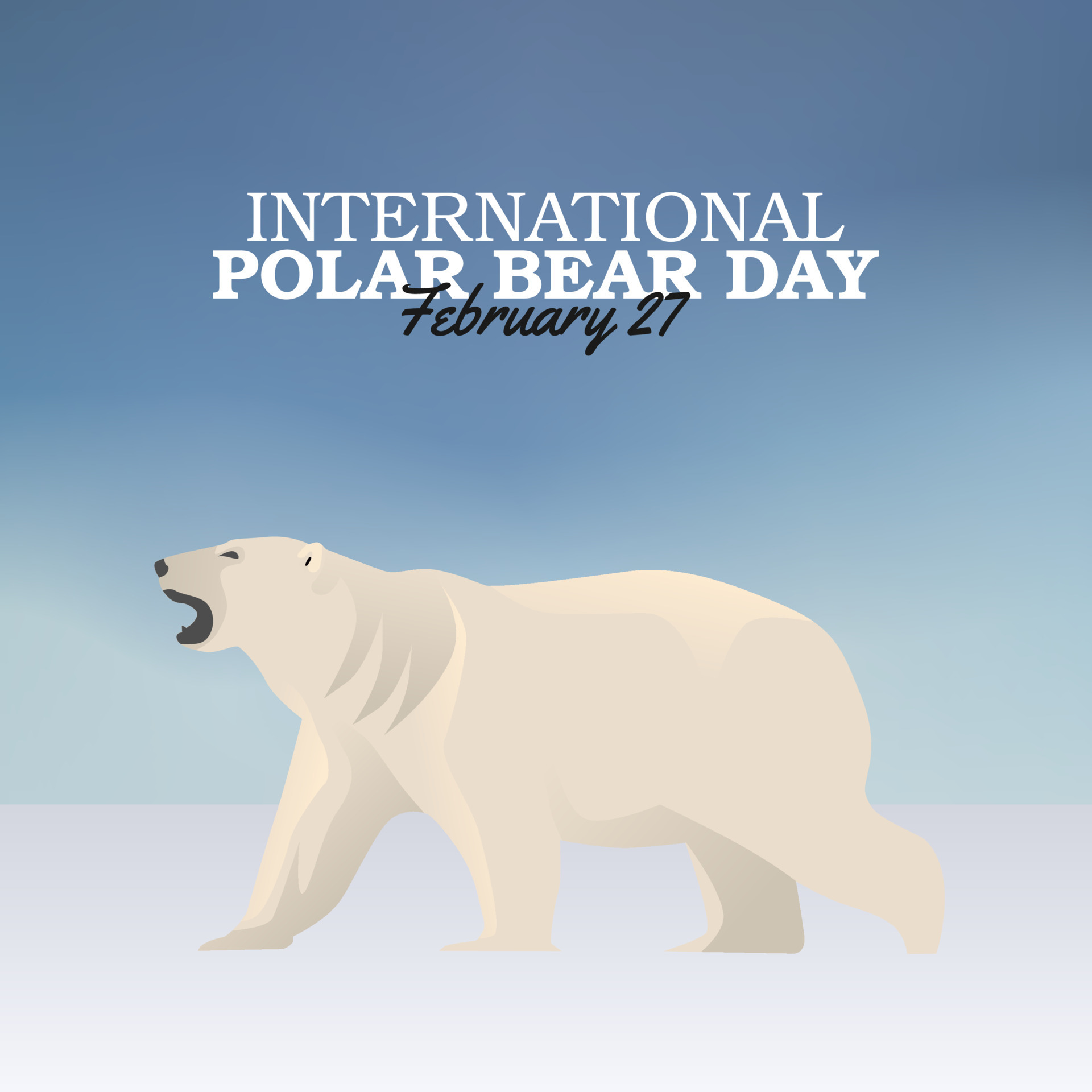 vector graphic of international polar bear day good for international