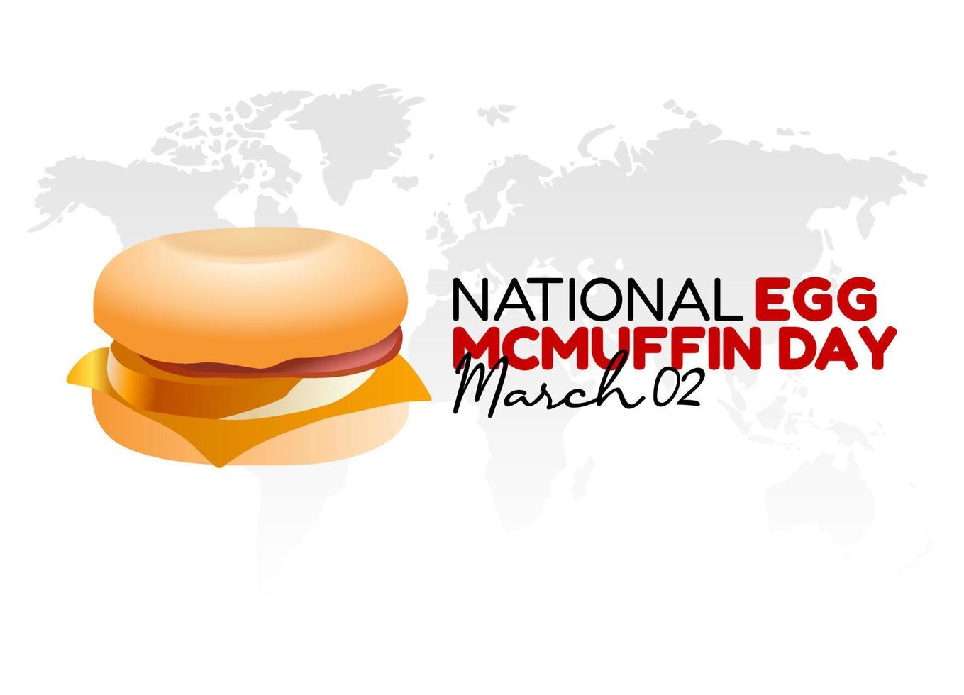 vector graphic of national egg mcmuffin day good for national egg